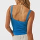 thumbnail image 4 of Camiseta sin mangas para mujer con tirantes finos, sin mangas, corte entallado, estampado liso, camiseta sin mangas recortada fresca y transpirable, 4 of 6