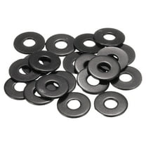 20 Pcs M6 Stainless Steel Flat Washers, 18mm Outer Diameter Metal Flat Washer for Screws and Bolts, Black Finish