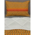 thumbnail image 3 of Paisley Comforter & Sham Bedding Set, Oriental Floral Damask Ornament with Inspiration Repetition, 3 pcs Duvet Set Microfiber Filling Quilt, 5 Sizes, Orange Multicolor, by Ambesonne, 3 of 4