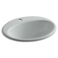 thumbnail image 4 of Kohler K-2905-1-KA Farmington Drop-in Bathroom Sink with Single Faucet Hole - Black & Tan, 4 of 8