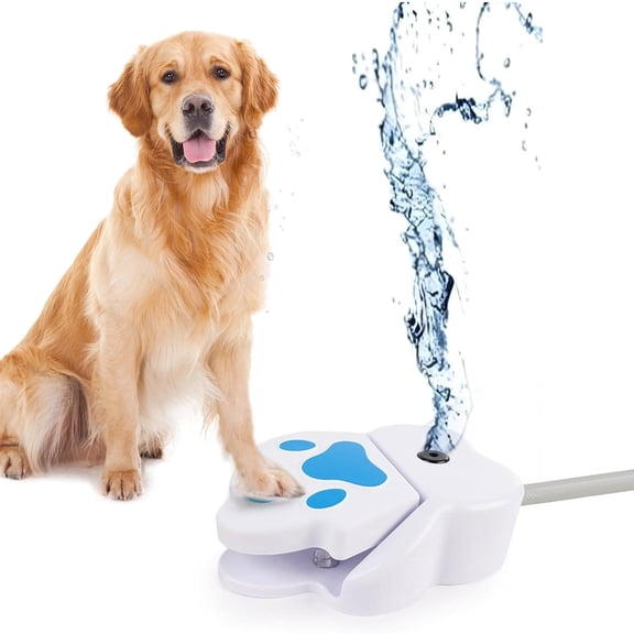 Outdoor Dog Water Fountain Step On,Dog Water Fountain Step On, Outdoor Dog Sprinkler for Dogs, Dog Sprinkler Paw Activated, Drinking Pet Dispenser, Provides Fresh Water, Sturdy, Easy to Use