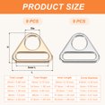 thumbnail image 2 of Uxcell Triangle Buckle Adjuster, Triangle D Ring Metal Buckles with Bar Swivel Clip for Bag Strap Webbing Dog Tag Clip Silver/Light Gold 0.8 Inch, 2 of 7