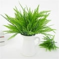 thumbnail image 5 of 1 Bundles Artificial Boston Fern Realistic Plastic Plants Bushes UV Resistant Fake Shrubs Lifelike Faux Greenery for Outdoor Planters Indoor Home Garden Office Mother’s Day Decor(Green，14.9”), 5 of 8