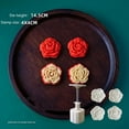 thumbnail image 3 of Mooncake Mold 30g- Rose Flowers Cookie Stamps Plastic Hand Press Floral Shape Kitchen Gadgets DIY Baking Pastry Tool 1.57in (Rose 30g), 3 of 12