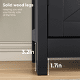 thumbnail image 4 of GZXS Farmhouse Buffet Cabinet with 2 Barn Doors, 1 Drawer and Adjustable Shelf, Kitchen Sideboard Accent Cupboard with Anti-Tip Device, 30"L x 12"W x 32.5"H, Black, 4 of 7