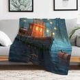 thumbnail image 5 of Anchor with Sailing Soft Cozy Warm, Lightweight And Plush Flannel Throw Blankets - Perfect for Couch, Bed, Travel, 5 of 8