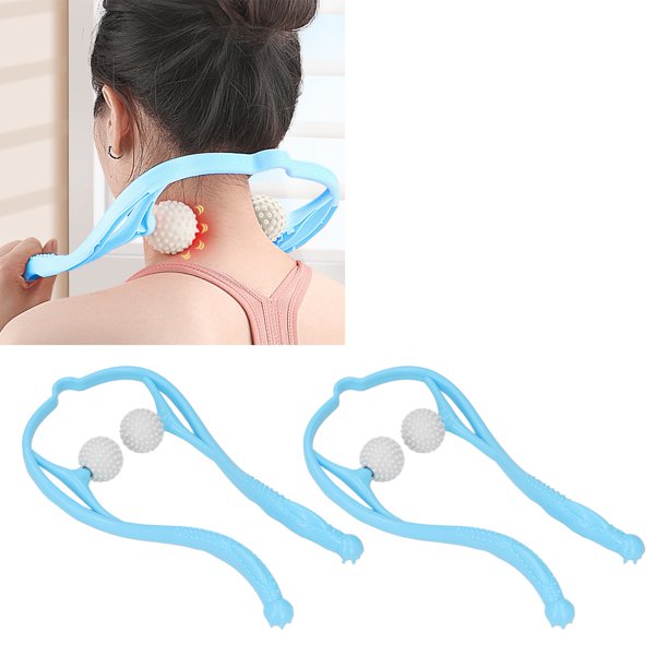 Rodillo Masajeador De Cuello De Mano, Punto De Masaje Mejorado, Masajeador De Hombros De Tejido Profundo Para Cuello, Espalda, Hombros, Cintura, Piernas, Con Diseño Portátil