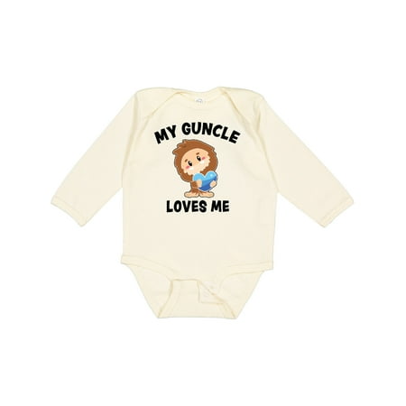 

Inktastic Cute Bigfoot My Guncle Loves Me Gift Baby Boy Long Sleeve Bodysuit