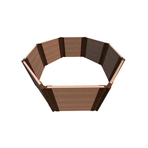 CLASSIC SIENNA 5' x 5' x 22" 'ST. JOHN BAPTISTRY' RAISED GARDEN BED (OCTAGON) - 1" PROFILE
