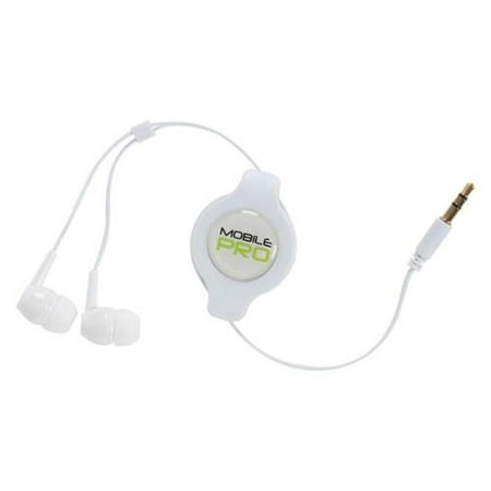 3 ft 3' Retractable In-Ear Earbud 3.5mm Headphone Earphone 3.5 mm jack(with a pair of earbuds),