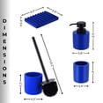 thumbnail image 5 of Concrete Cement Bathroom Accessories, 4-Piece Set, Blue, 5 of 6