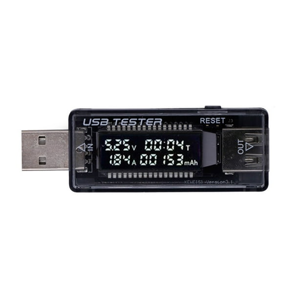 LCD USB Détecteur Voltmètre Ampèremètre Tension Capacité Testeur Courant Mètre