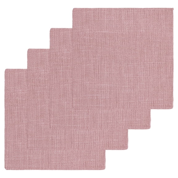 Vintage Nude Pink Kitchen Dish Towels for Drying Dishes Set of 4, Farmhouse Retro Solid Color Linen Texture Waffle Weave Microfiber Hand Tea Bathroom Towels Quick Dry & Absorbent Towel 12x12