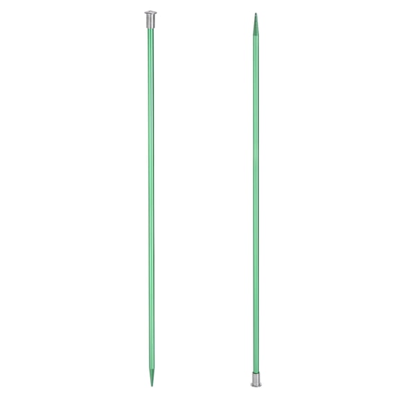 Uxcell 2Pcs Aluminum Knitting Needles 5.5mm Single Pointed Knitting Needle 13.8 Inches Length for Handmade Projects DIY