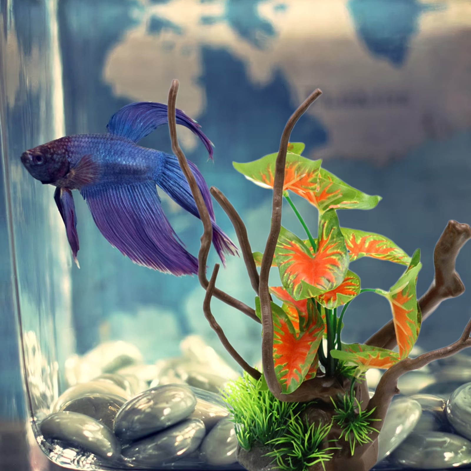 BetterZ Aquarium Decoration Artificial Plants Fish Breeding Resin Fish