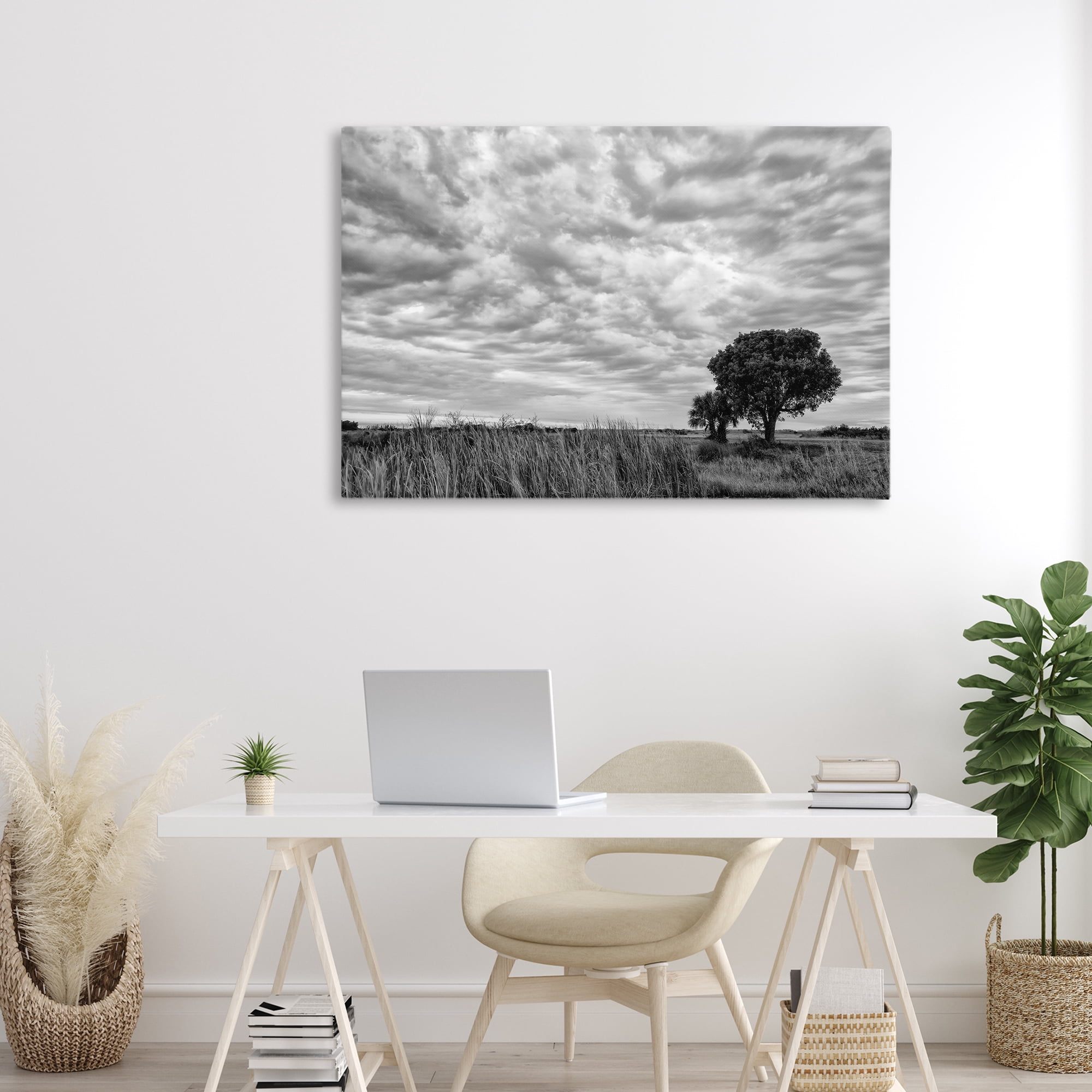 Stupell Industries Solitary Tree Beneath Clouds Canvas Wall Art, design by Jon Evan