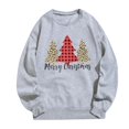 thumbnail image 1 of WEAIXIMIUNG Chandails en Molleton Grande Taille pour Femmes 3X Imprimé de Noël Décontracté à Manches Longues Pull Col Rond Sweat à Capuche, 1 of 4