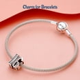 thumbnail image 2 of NINGAN Sparkling S925 Clear Pave Number 16 Bead Charm for Women Moment Charm Bracelet, 2 of 6