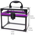 thumbnail image 4 of Bolsa de viaje transparente Cosmetic Train Case SHANY con cierre seguro, 4 of 7