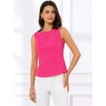 thumbnail image 4 of DARING DIVA Women's Sleeveless Business Work Summer Tank Top XL Hot Pink, 4 of 5