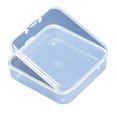 thumbnail image 1 of Portable Plastic Bin Square Transparent Screw Storage Plastic Box with Hinged Organizer Cabinet with Hinged Lid Jewel Case for Cosmetics Crafts Hardware, 1 of 6