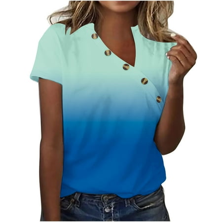WIZUTIZ Corset Tops for Women Holiday Saving Loose Fit Retro Trendy Tee Ladies Athletic V-Neck Tshirt Oversize Short Sleeve Tops Tunics Plus Blouse Tshirts Fluffy Plain Solid T-shirt Green S