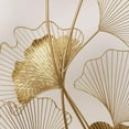 thumbnail image 6 of Golden Ginkgo Leaf Wall Decor, 39" X 20" Metal Art Sculpture for Living Room, Office, Study, 6 of 7