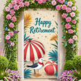 thumbnail image 3 of Beach Theme Happy Retirement Banner for Party Celebration Indoor Outdoor Event, 3 of 9