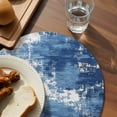 thumbnail image 4 of Round Placemats Blue Theme 15 inch Set of 2 Table Mats for Dining Table Abstract Style Heat Resistant Non-Slip Kitchen & Home Decorative Place Mat Set, 4 of 8