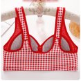 thumbnail image 4 of Maplenight Plaid Bras for Older Women No Underwire Full Coverage Bralettes Breathable Front Closure Push up Bras, 4 of 9