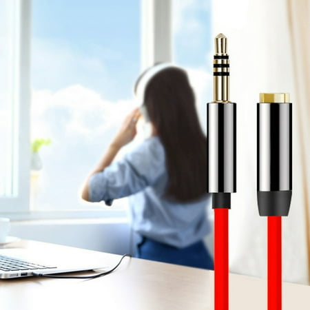 

MyBeauty 100cm/200cm/300cm Extension Cable Practical High Fidelity TPE 3.5mm Male to Female Audio Extension Cord for Phones