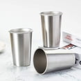 thumbnail image 2 of JIAYUEZHAO 4Pack 16 oz Stainless Steel Cups Metal Shatterproof Drinking Cups for Kids,Stackable Durable Cup，Chilling Beer Glasses, for Travel, Outdoor, Camping, Everyday, 2 of 8