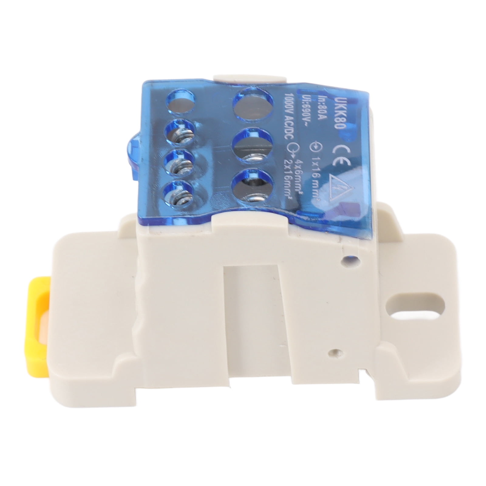 Junction Box, Distribution Box AC DC 1000V 80A Flame Retardant PC Shell Copper Conductor  For Electrical Cabinets