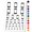 Black, variant on Mobile Tablet Phone Water Resistant Temporary Tattoo Set Fake Body Art Collection - Black