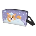 thumbnail image 2 of Goofa Corgi Washing in Bathtub Printed Toiletry Bag with Handle,Large Capacity Travel Makeup Cosmetic Bag for Women, Carry on Airport Airline Compliant Bag, 2 of 9