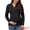 Black, variant on DARING DIVA Women's Maternity Sweater Ribbed Pullover Polo Sweater S Black