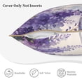 thumbnail image 5 of Zufioo Lavender Blooms Window Print Velvet Border Throw Pillow Cover, Zipper Throw Pillow Protector for Cushions Sofa Bedroom Home Decorations-16"x16", 5 of 8