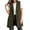Army Green, variant on Women Sleeveless Long Vest Open Front Mid Length Casual Waistcoat Layering Cardigan Gilet S-2XL