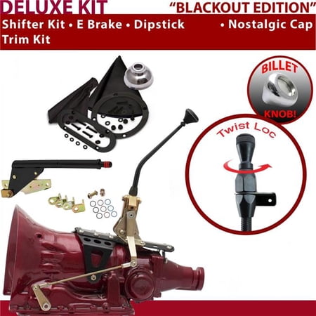 American Shifter C4 Shifter Kit Black 10 in. E Brake Trim Kit Dipstick for EEBA1