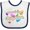 White and Navy, variant on Inktastic Mommy's Jellybean Boys or Girls Baby Bib