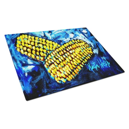 

Carolines Treasures MW1235LCB Two Corn Please Glass Cutting Board Large 12H x 16W multicolor
