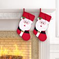 thumbnail image 2 of Qocolhg 2 Pcs Christmas Stockings Burlap, Christmas Stockings with 3D Elk Snowman, 18 Inch Large Classic Farmhouse Xmas Stocking for Kids, Rustic Fireplace Hanging Ornament Holiday Decoration, 2 of 7