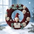 thumbnail image 6 of Christmas Fabric Wreath DIY Kit, Fabric Patchwork Wreath Making Set, Holiday Front Door Wall Hanging Decor for Xmas Home Decor, 6 of 6