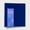 Blue, variant on Clear View 3-Ring Binder, 1" D-Ring Holds 220 Sheets, 4 Inner Pockets, Durable Polypropylene & Metal for School Office Organization