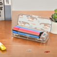 thumbnail image 7 of Plastic Pencil Box Large Capacity Pencil Boxes Clear Boxes with Snap-Tight Lid Stylish Office Supplies Storage Organizer Box Cute Otters in Various Poses, 7 of 7