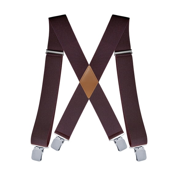 Tirantes para Hombres en Forma de x 5 cm de Ancho Pantalones Casuales Tirantes Clips Muy Fuertes Tirantes Anchos elásticos para Orquesta de Graduación Marrón Fernando tirantes para hombre