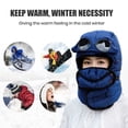 thumbnail image 4 of Visland Riding Headgear Thermal Hat with Detachable Scarf Zipper Design Windproof Glasses Skiing Riding Winter Hat, 4 of 8