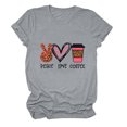 thumbnail image 1 of Gibobby Playera de Manga Corta con Cuello Redondo Letras Camisa casual Camiseta O-cuello Mujeres Tops Manga corta Estampado Túnica Blusa mujer(Gris,CH), 1 of 3
