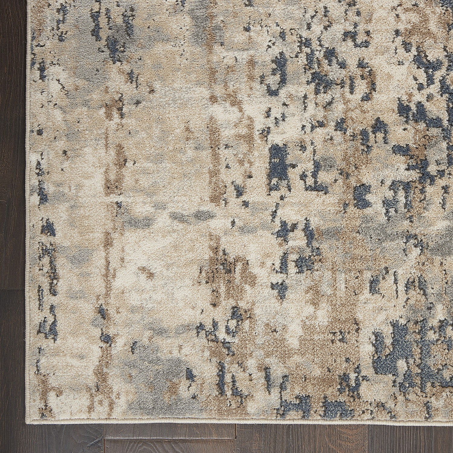 Nourison Concerto Beige/Grey 10' x 14' Area Rug, Abstract, Distressed, Bed Room, Living Room, Dining Room, Kitchen, Easy Cleaning, Non Shedding,