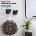 thumbnail image 5 of KOKOSIRI Bath Towel Hook Square Robe Hook Coat Hook Bathroom Kitchen Matte Black B1010BK-P2, 5 of 8